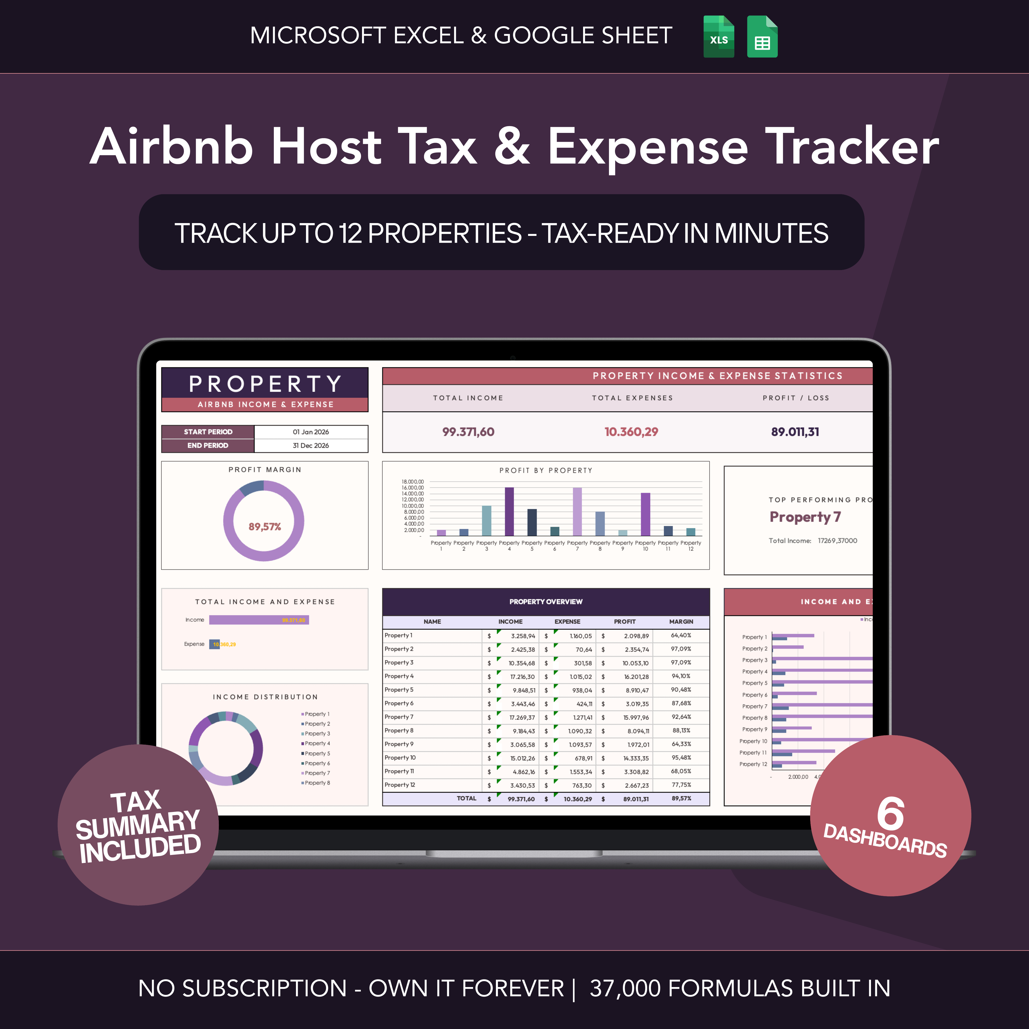 Airbnb Host Tax & Expense Tracker