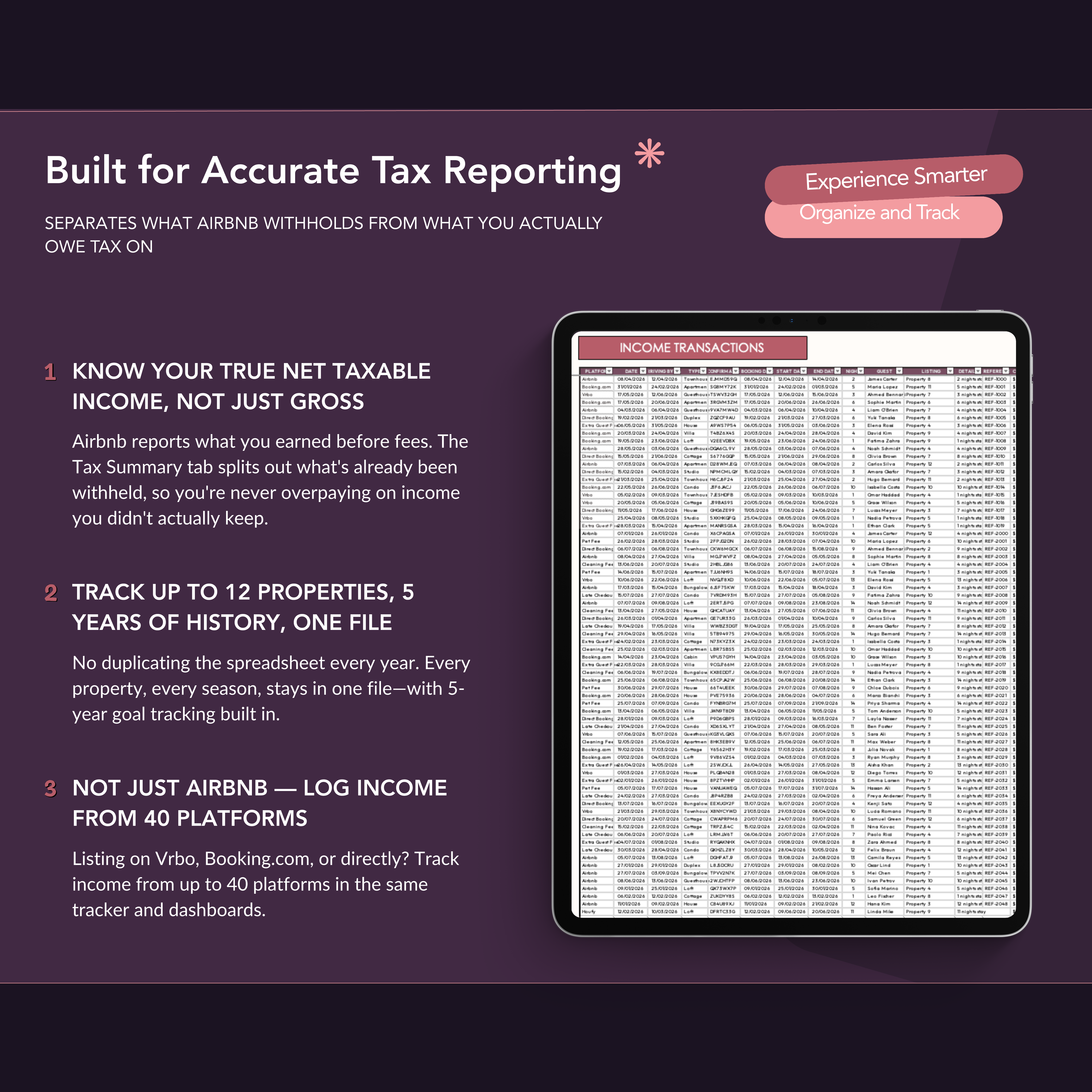 Airbnb Host Tax & Expense Tracker