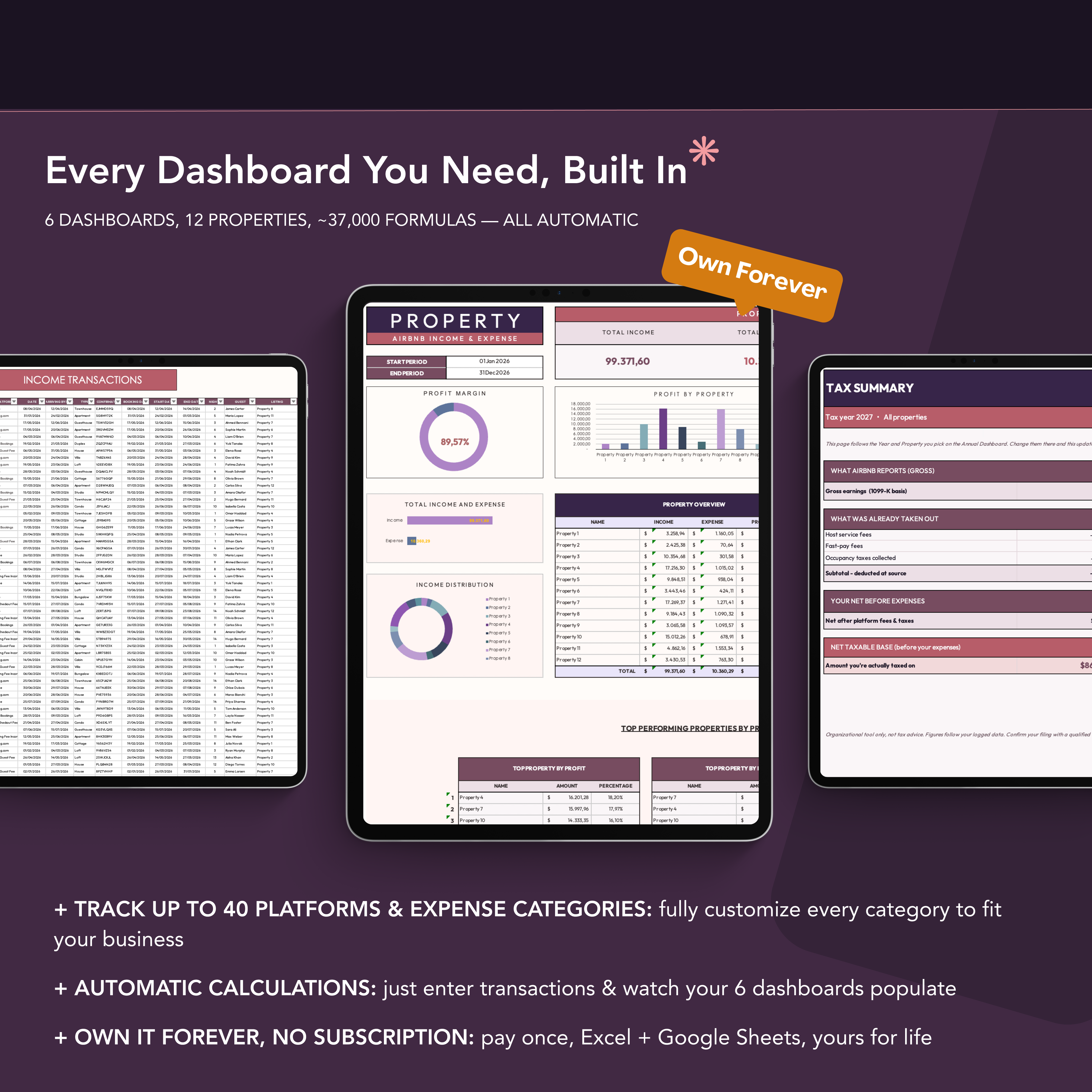 Airbnb Host Tax & Expense Tracker